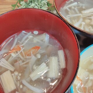 カニカマ＆大根エノキの中華スープ